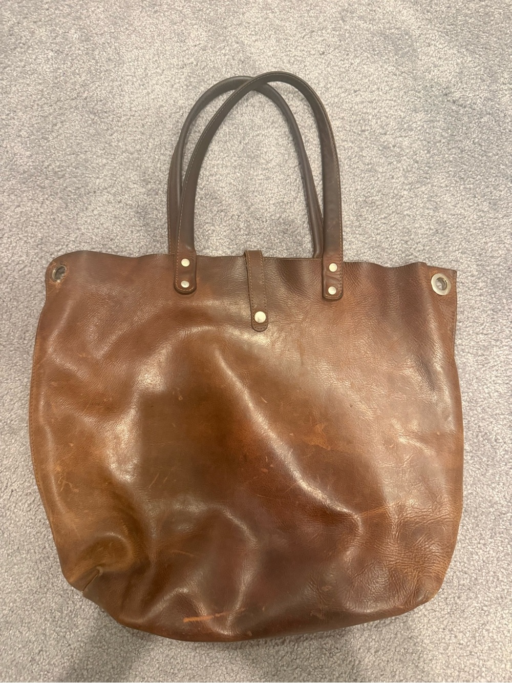 Brown Leather Tote Bag - Classic Carryall